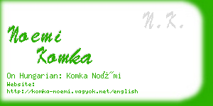 noemi komka business card